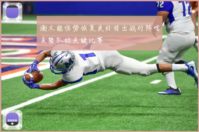 谢文能伤势恢复良好将出战对阵喀麦隆队的关键比赛